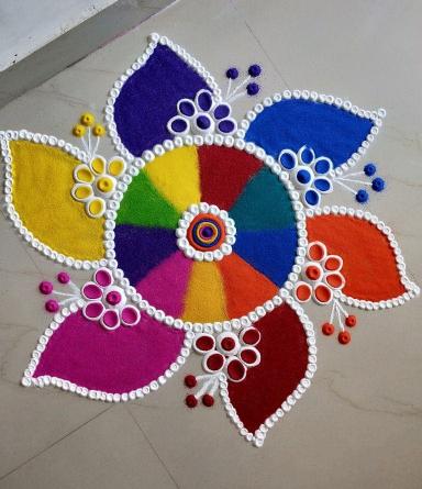 rangoli design with dots